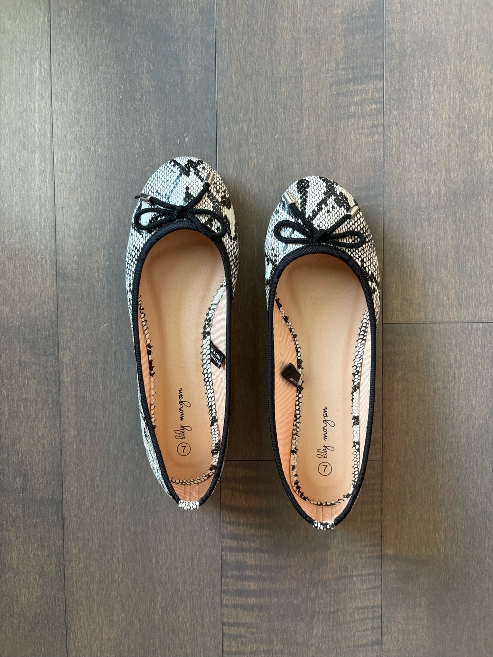 Snake Print Ballet Flats